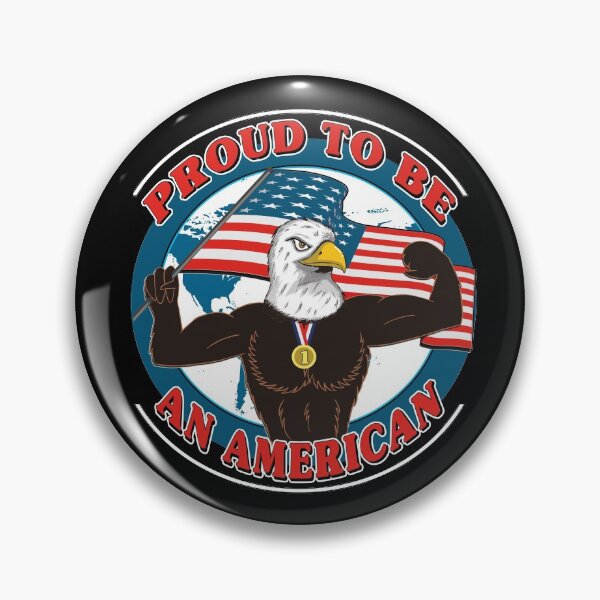 Item preview, Proud American, Patriotic American Bald Eagle, American Flag designed and sold by SaliDesigner.