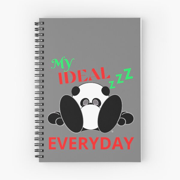 Item preview, MY IDEAL EVERYDAYS: LAZY CARTOON PANDA / red letters designed and sold by CelebraToons.
