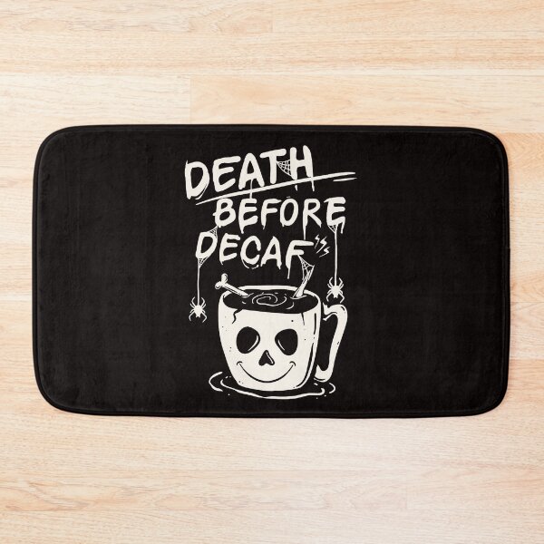 Item preview, Death Before Decaf Coffee -  Slogan Text Handwritten with Spiders Bones and a Skull Mug designed and sold by WearWolfDesigns.