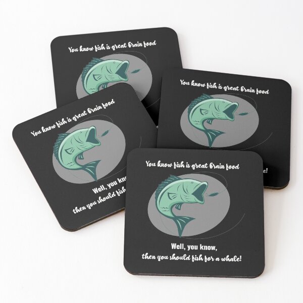 Item preview, You know fish is great brain food. Well, you know, then you should fish for a whale!  joke gifts for fishing lovers  designed and sold by DANT-shirts.