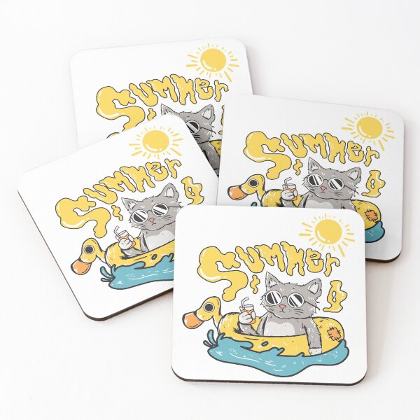 Item preview, Kittycat Summer Yellow Inflatable Duck Tube designed and sold by ozunu.