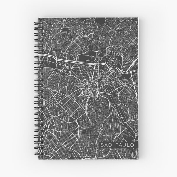 Item preview, Sao Paulo Map, Brazil - Gray designed and sold by MainStreetMaps.