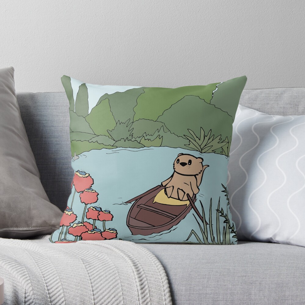 Item preview, Throw Pillow designed and sold by Otter-Grotto.