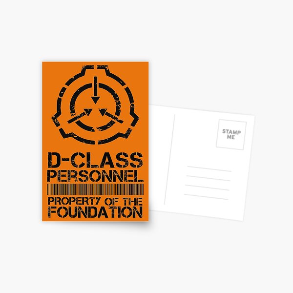 SCP foundation Class D Postcard for Sale by Jack O TV