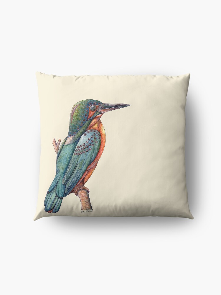 Alternate view of Kingfisher Bird Floor Pillow