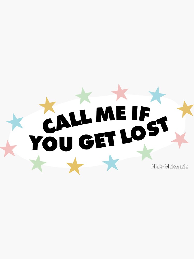 call me if you get lost card