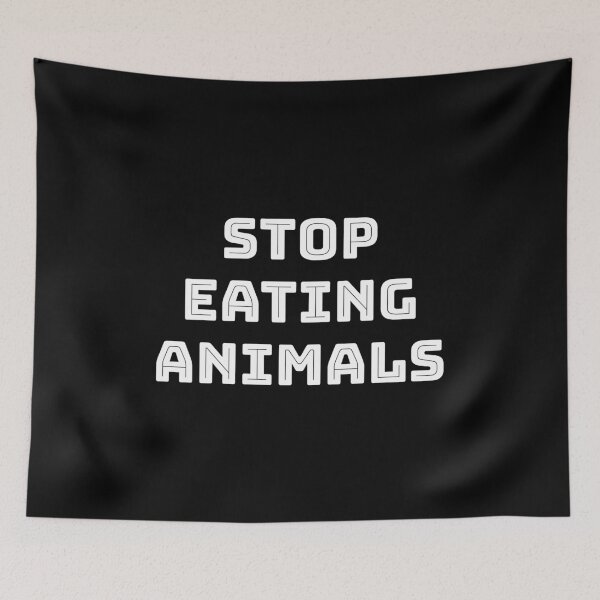 Item preview, STOP EATING ANIMALS vegans vegetarians designed and sold by Inspirationmotivation.