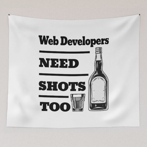 Item preview, Web Developers Need Shots Too awesome funny design for all the cool workers . designed and sold by thebaronart.