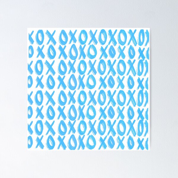 Item preview, blue xoxo print designed and sold by ama's designs.