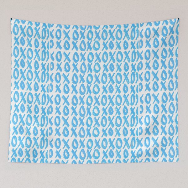 Item preview, blue xoxo print designed and sold by ama's designs.