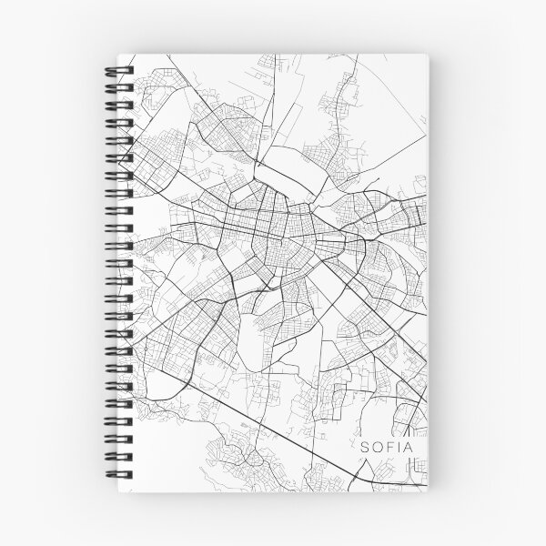 Item preview, Sofia Map, Bulgaria - Black and White designed and sold by MainStreetMaps.