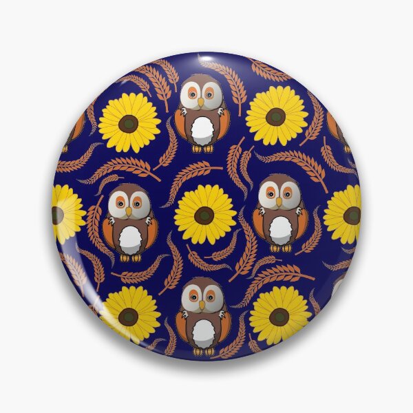 Item preview, owl surrounded by sunflower, Sunflower Owl gift  designed and sold by happy gift art.