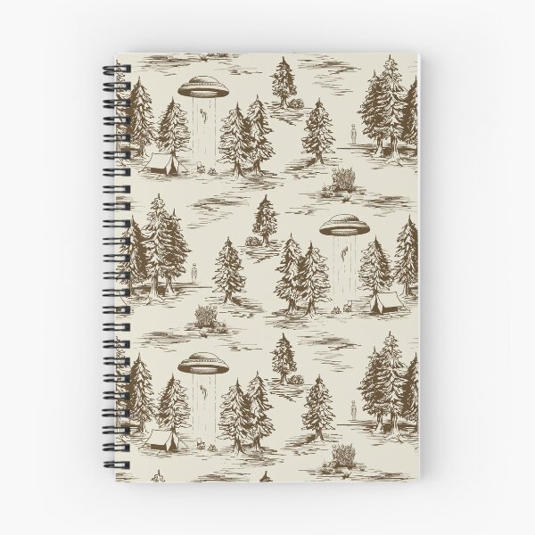 Item preview, Brown Alien Abduction Toile De Jouy Pattern designed and sold by somecallmebeth.