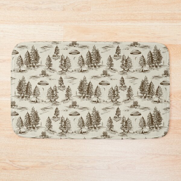 Item preview, Brown Alien Abduction Toile De Jouy Pattern designed and sold by somecallmebeth.