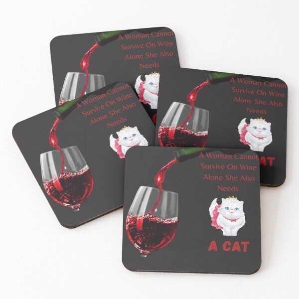 Item preview, a woman cannot survive on wine alone she also needs a cat designed and sold by MOHAREB ARMEL.