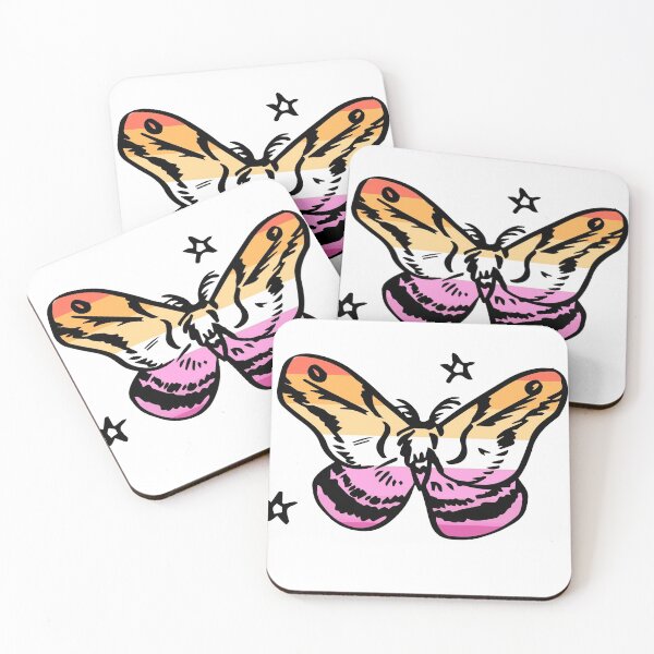 Item preview, lesbian flag polyphemus moth! designed and sold by Peaceful Pasta.