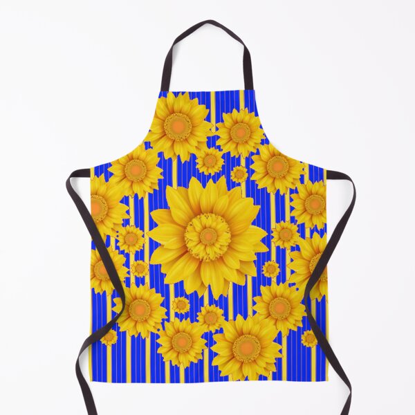 Artikelvorschau, GOLDENE SONNENBLUMEN ABSTRAKTES KÖNIGSBLAUES MUSTER ART entworfen und verkauft von sharlesart.