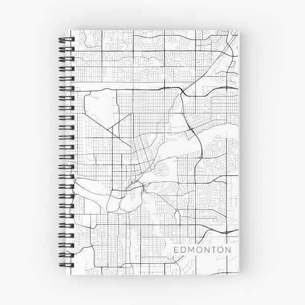 Item preview, Edmonton Map, Canada - Black and White designed and sold by MainStreetMaps.