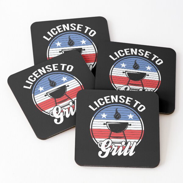 Item preview, License To Grill BBQ Grillmaster American Flag designed and sold by ELAB27.