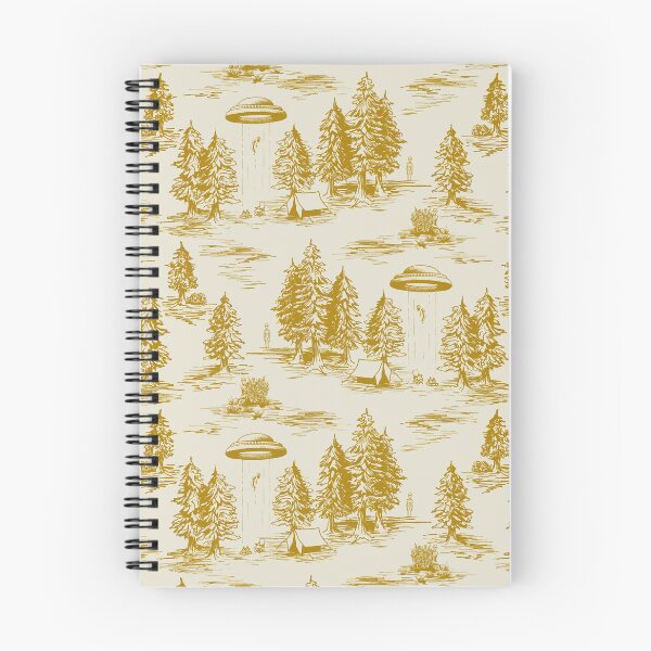Item preview, Yellow/Gold Alien Abduction Toile De Jouy Pattern designed and sold by somecallmebeth.