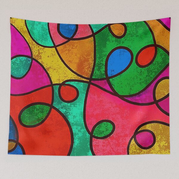 Item preview, Colorfull christmas lights abstract design, loopy doodle,  designed and sold by Nostrathomas66.