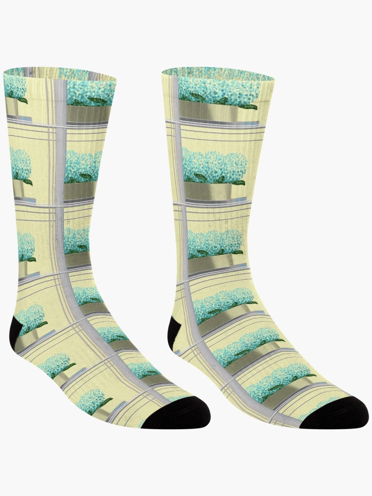 Thumbnail 3 of 5, Socks, Blue Hydrangeas designed and sold by RBLBDesigns.