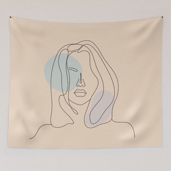 Item preview, Minimalism Female Face Outline | Modern Women Lineart designed and sold by SoulmaTee-2021.