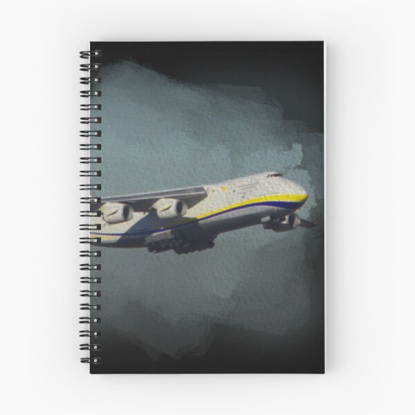 Item preview, Antonov airplane taking off on watercolor black background designed and sold by FDbubble1986.