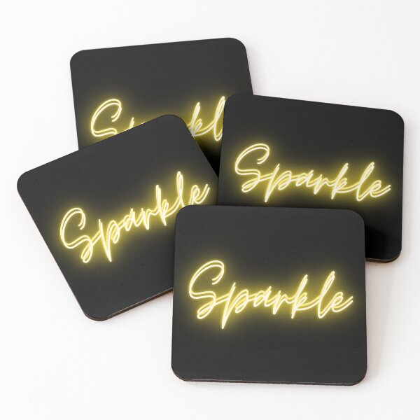 Item preview, Sparkle word in gold black background  designed and sold by MeandU4ever.