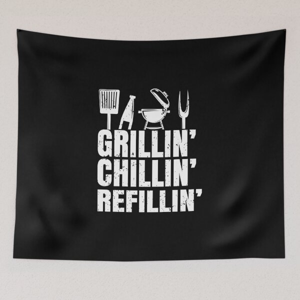 Item preview, Grilling Chilling Refilling Barbecue Smoking Meat BBQ designed and sold by ELAB27.