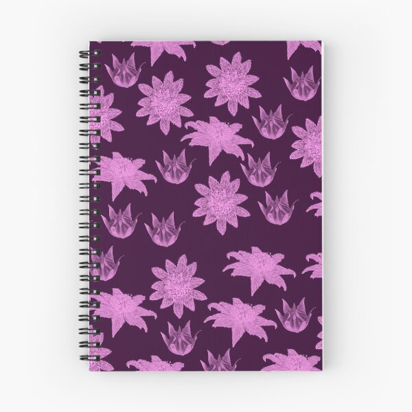 Item preview, Pink Flannel Flower pattern on plum background designed and sold by Kestrelle.