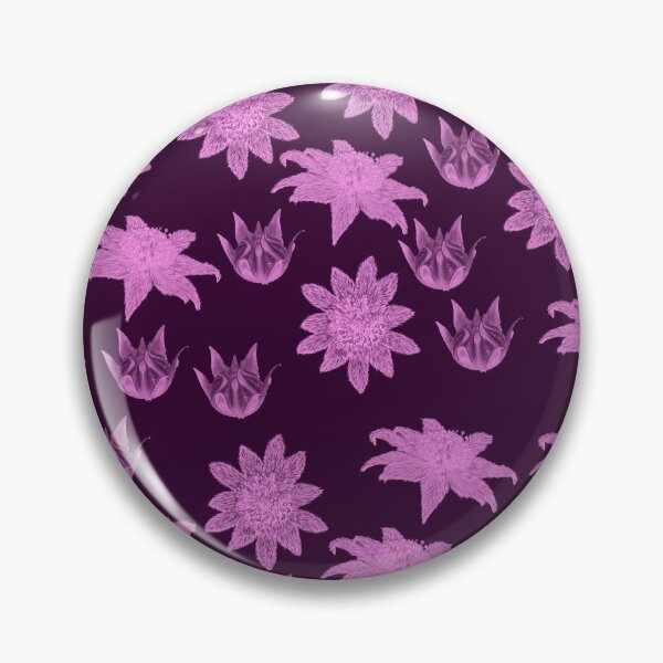 Item preview, Pink Flannel Flower pattern on plum background designed and sold by Kestrelle.