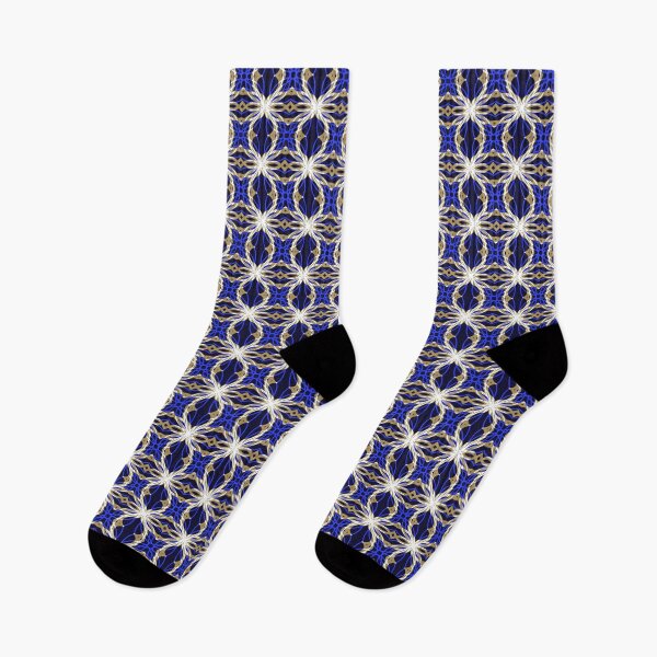 Item preview, Bold Summer Blue Beige White Art Deco Geometric Design Pattern  designed and sold by PatternPerfect.