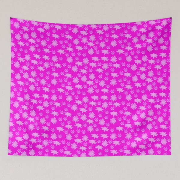 Item preview,  Pink Australian Flannel Flower pattern on fuchsia background designed and sold by Kestrelle.