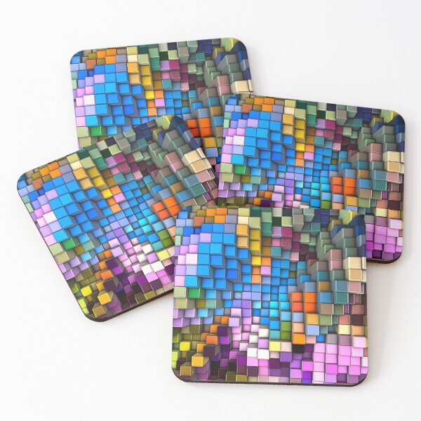 Item preview, Color block abstract pattern, digital art, wave pattern designed and sold by Nostrathomas66.