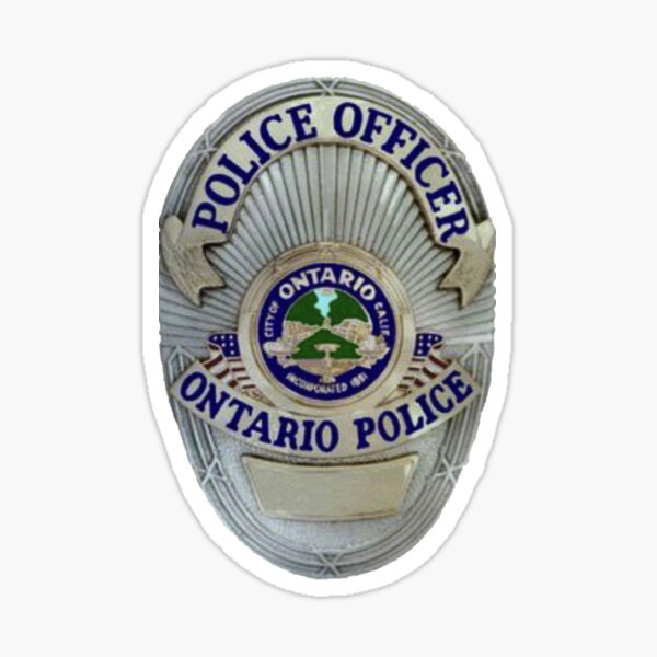 "Ontario California Police Badge" Sticker for Sale by lawrencebaird