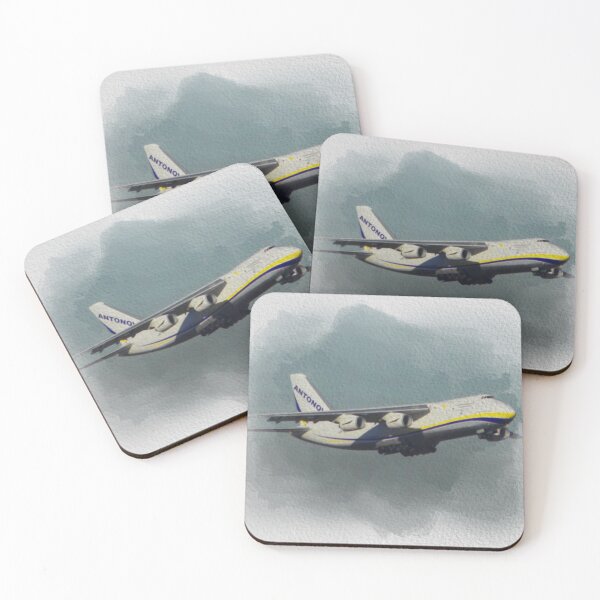 Item preview, Antonov airplane taking off on white background watercolor designed and sold by FDbubble1986.