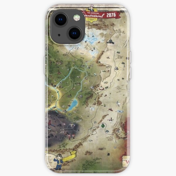Fallout 76 map detailed iPhone Soft Case