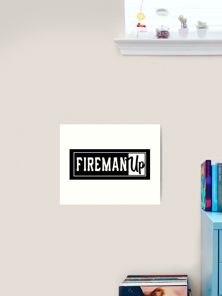 Thumbnail 1 of 3, Art Print, Fireman Up Square Logo designed and sold by FiremanUP.
