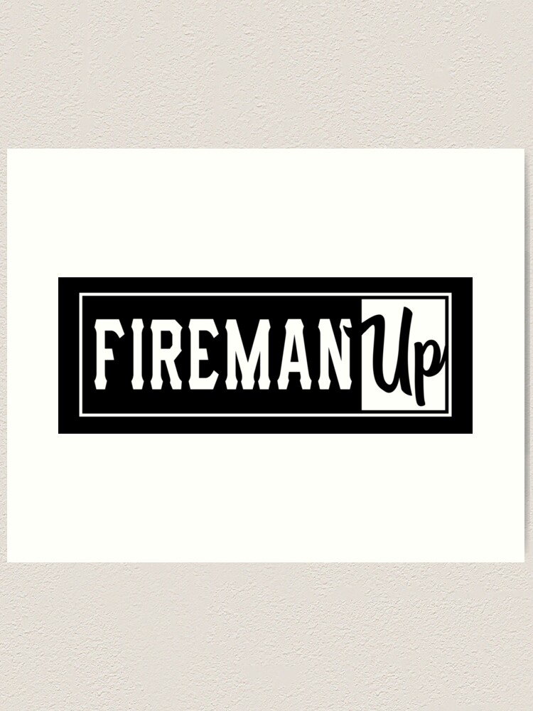 Thumbnail 2 of 3, Art Print, Fireman Up Square Logo designed and sold by FiremanUP.
