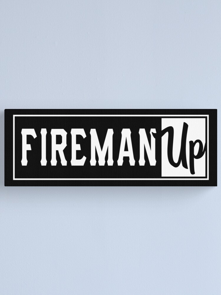 Alternate view of Fireman Up Square Logo Canvas Print