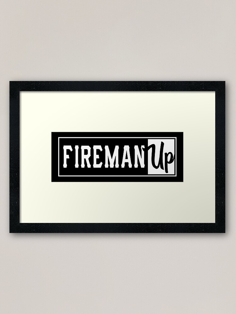 Alternate view of Fireman Up Square Logo Framed Art Print