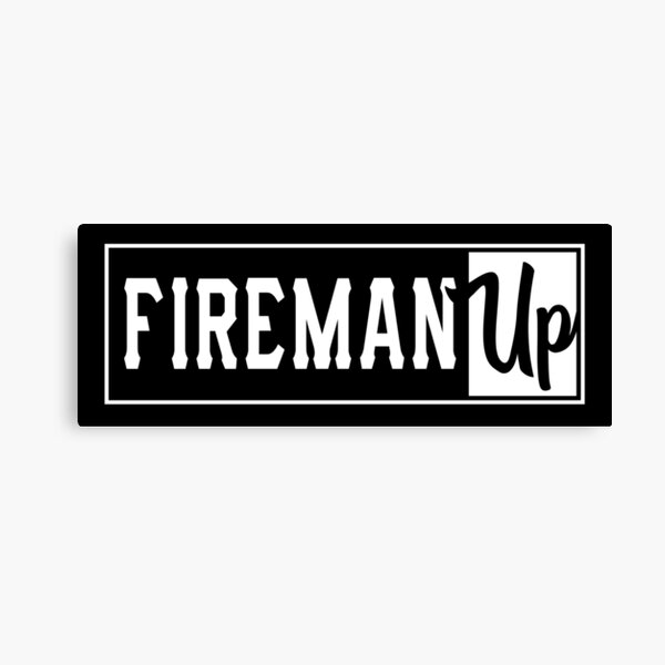 Fireman Up Square Logo Canvas Print