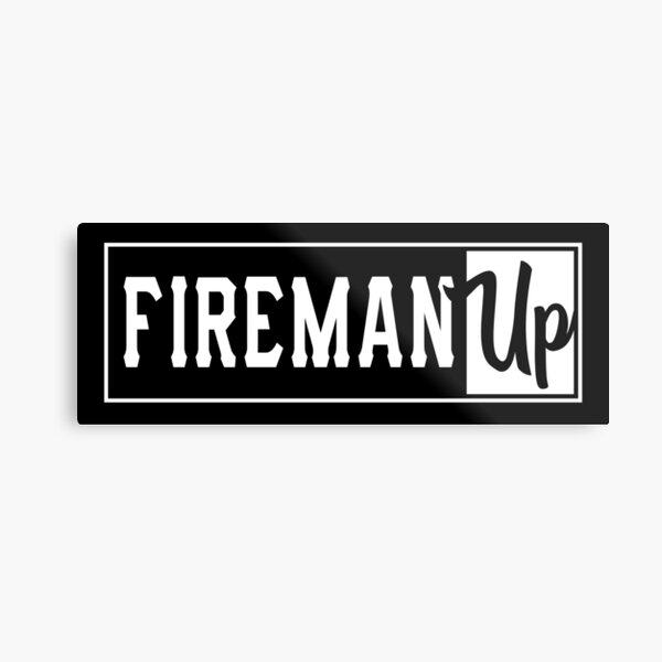Fireman Up Square Logo Metal Print