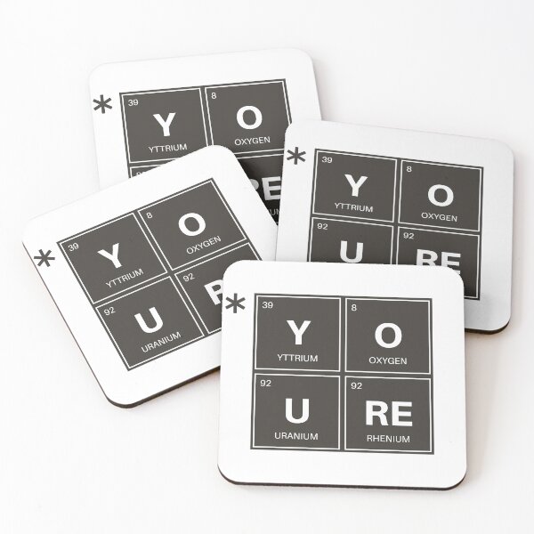 Item preview, Multiple Products! "You're" Periodic Table Graphic Tee, Square designed and sold by PeriodicLabel.