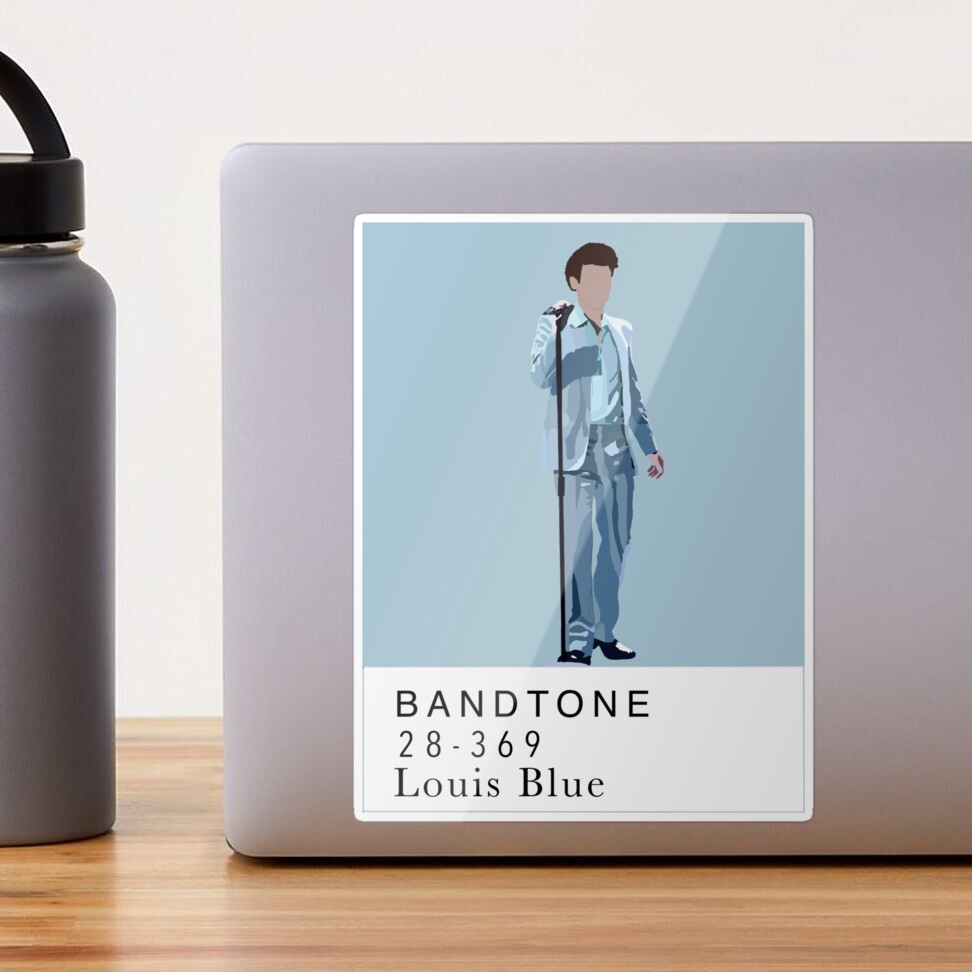 Louis Blue Bandtone Paint Swatch Harry Styles Sticker for Sale by Molly  Stern