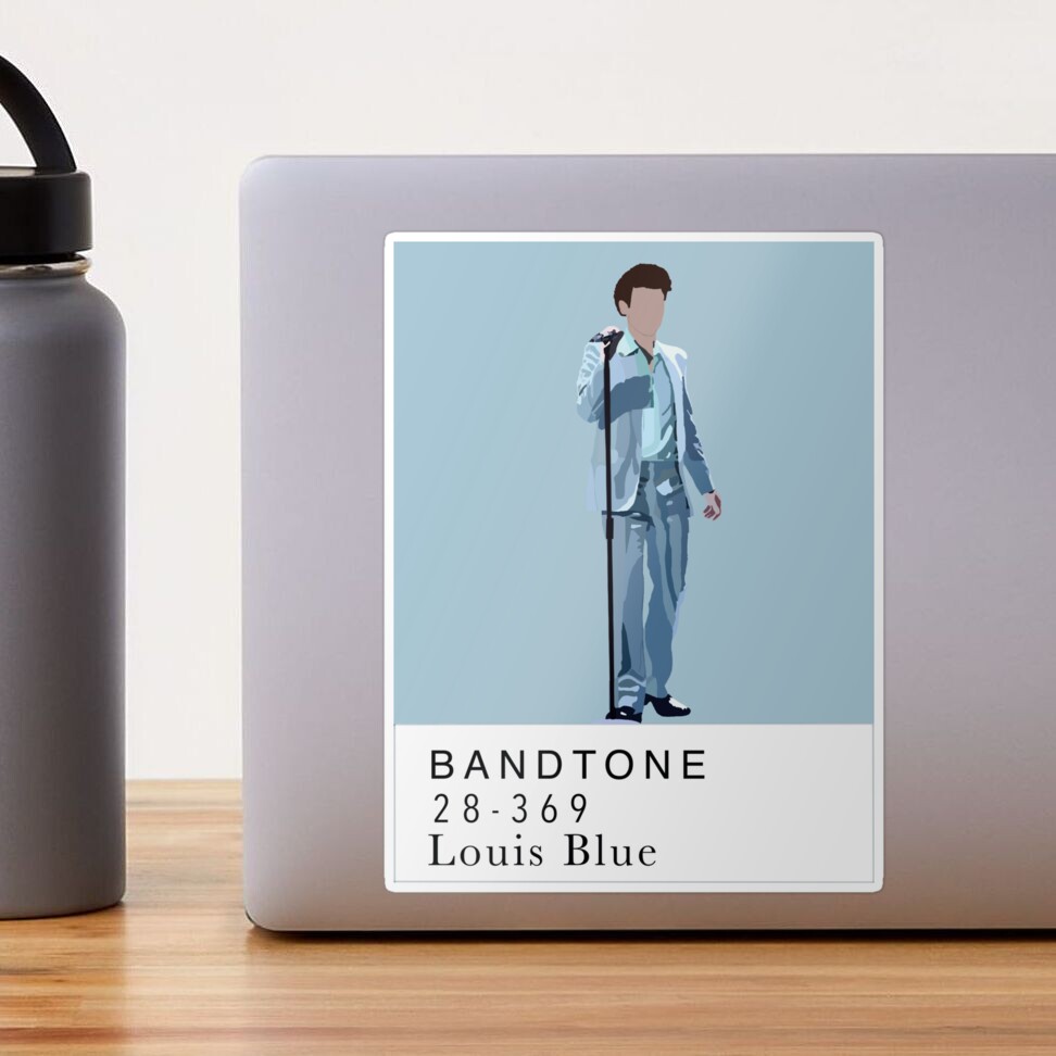 Louis Blue Bandtone Paint Swatch Harry Styles Sticker for Sale by Molly  Stern