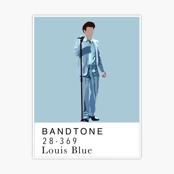 Louis Blue Bandtone Paint Swatch Harry Styles Sticker for Sale by Molly  Stern
