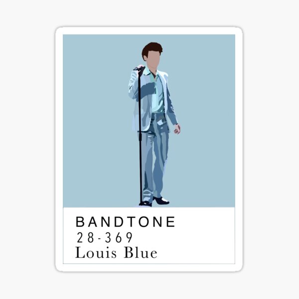 Louis Blue Bandtone Paint Swatch Harry Styles Sticker for Sale by