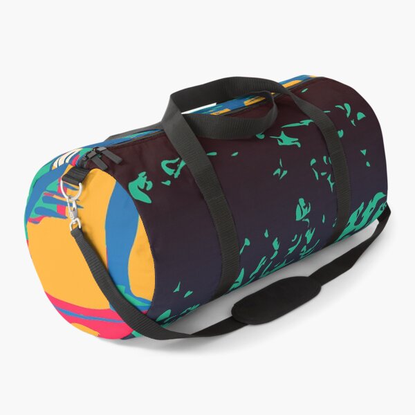 Item preview, Abstract surfing, colorful print, ocean, beach, surf board, wetsuit, California designed and sold by Nostrathomas66.
